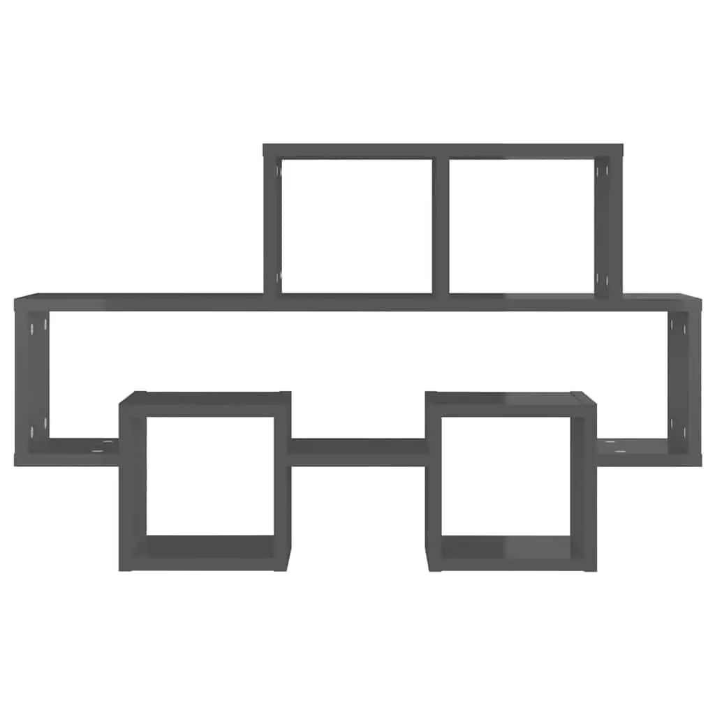 Car-Shaped Wall Shelf Grey Storage Display Floating Hanging Shelving Unit