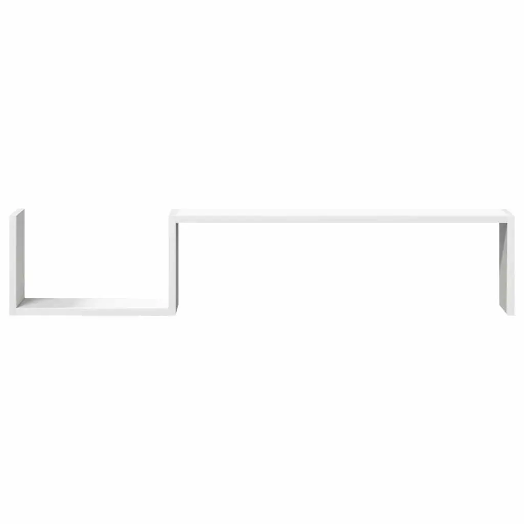 Wall Shelves 2 Pieces White Floating Display Shelf Invisible Mount Home Decor