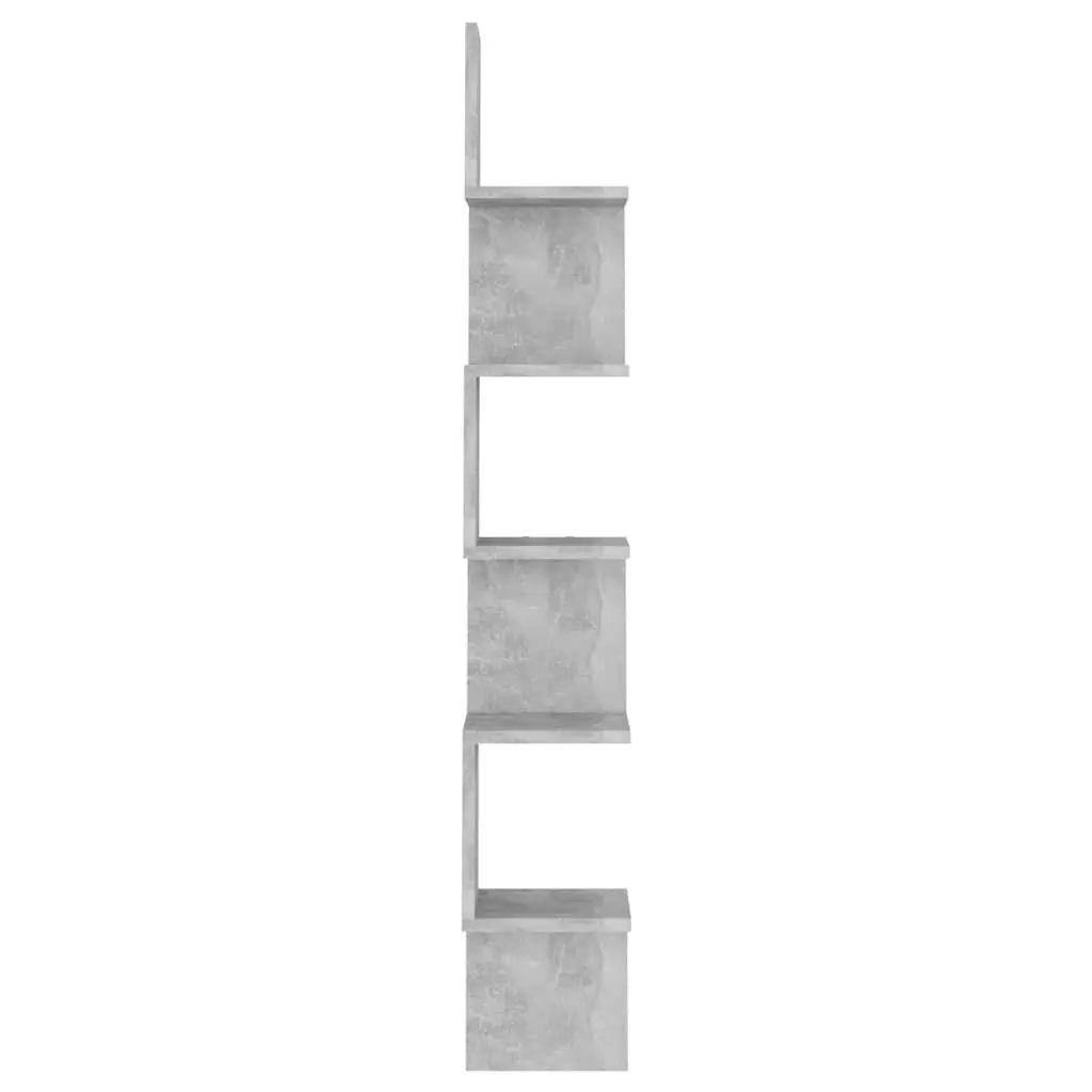 Grey Engineered Wood Wall Corner Shelf
