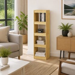 Wooden Bookcase Organizer with Room Divider Function