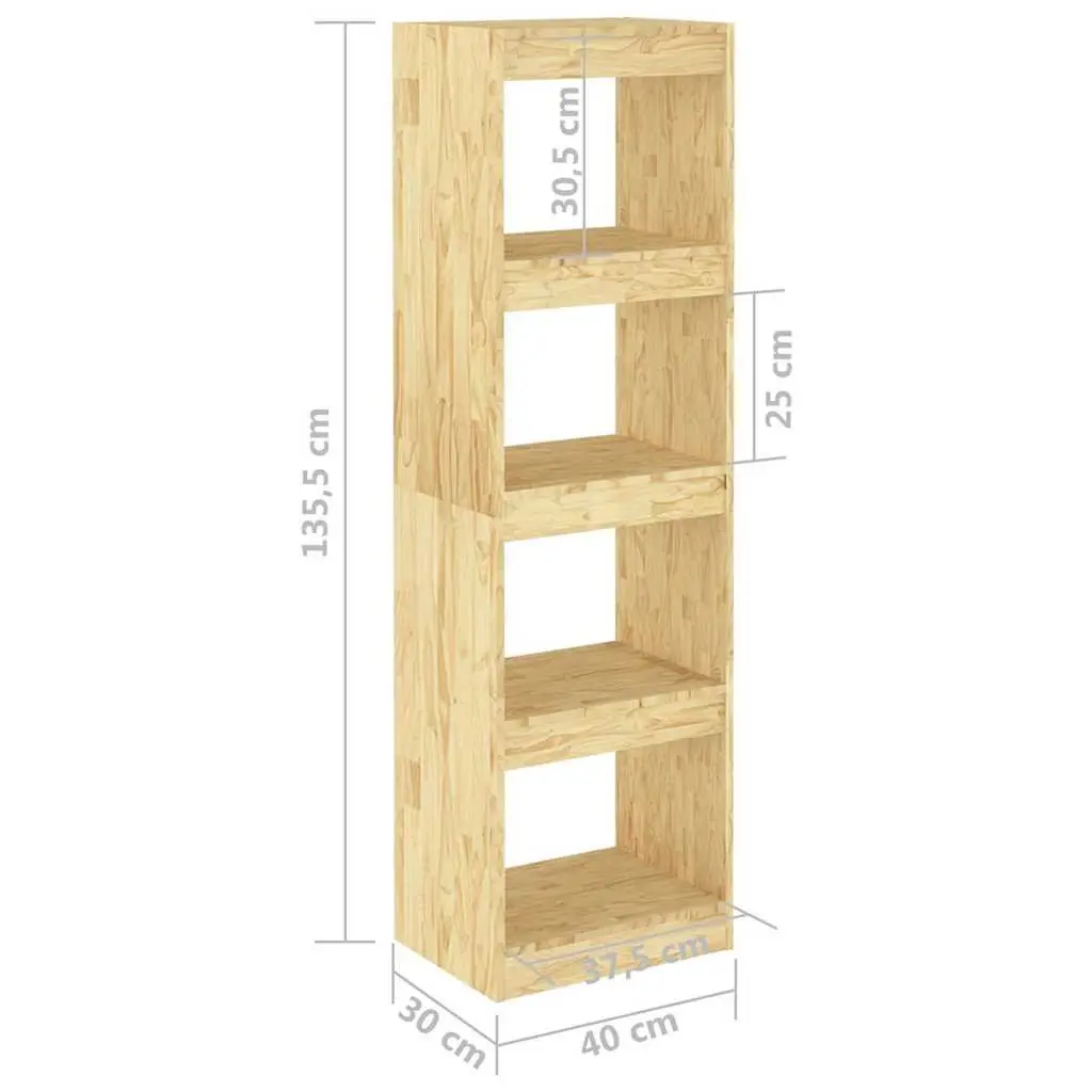 Wooden Bookcase Organizer with Room Divider Function