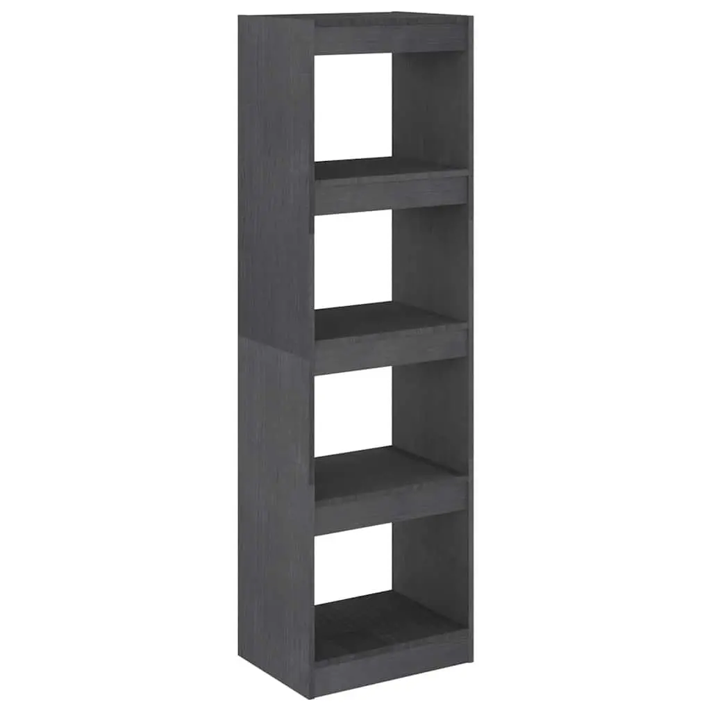 Grey Pinewood Book Cabinet and Room Divider