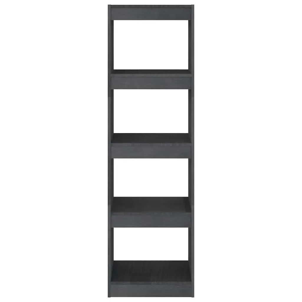 Grey Pinewood Book Cabinet and Room Divider