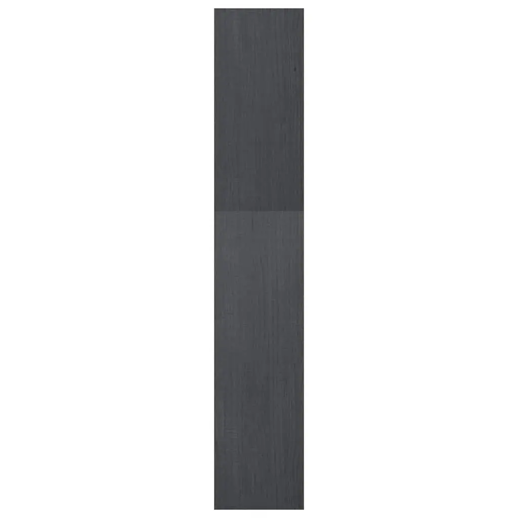 Grey Solid Pinewood Book Cabinet Room Divider with 5 Shelves