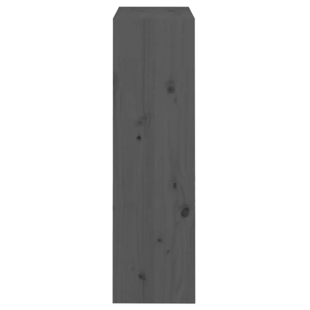 Book Cabinet Solid Pine Wood 60x30x103.5 cm Grey Room Divider Shelf Storage
