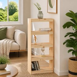 High-Quality Wooden Book Cabinet with 4 Compartments