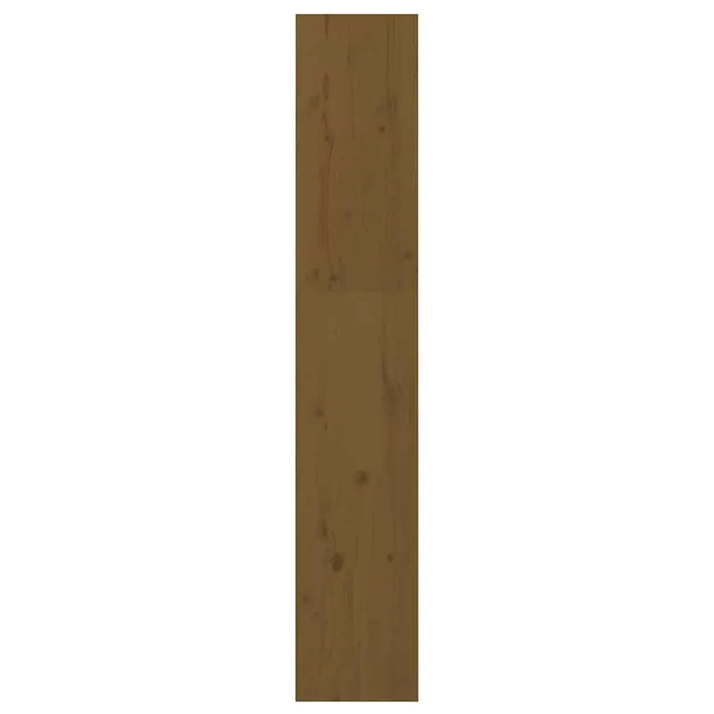 Solid Pine Wood Book Cabinet Room Divider Honey Brown