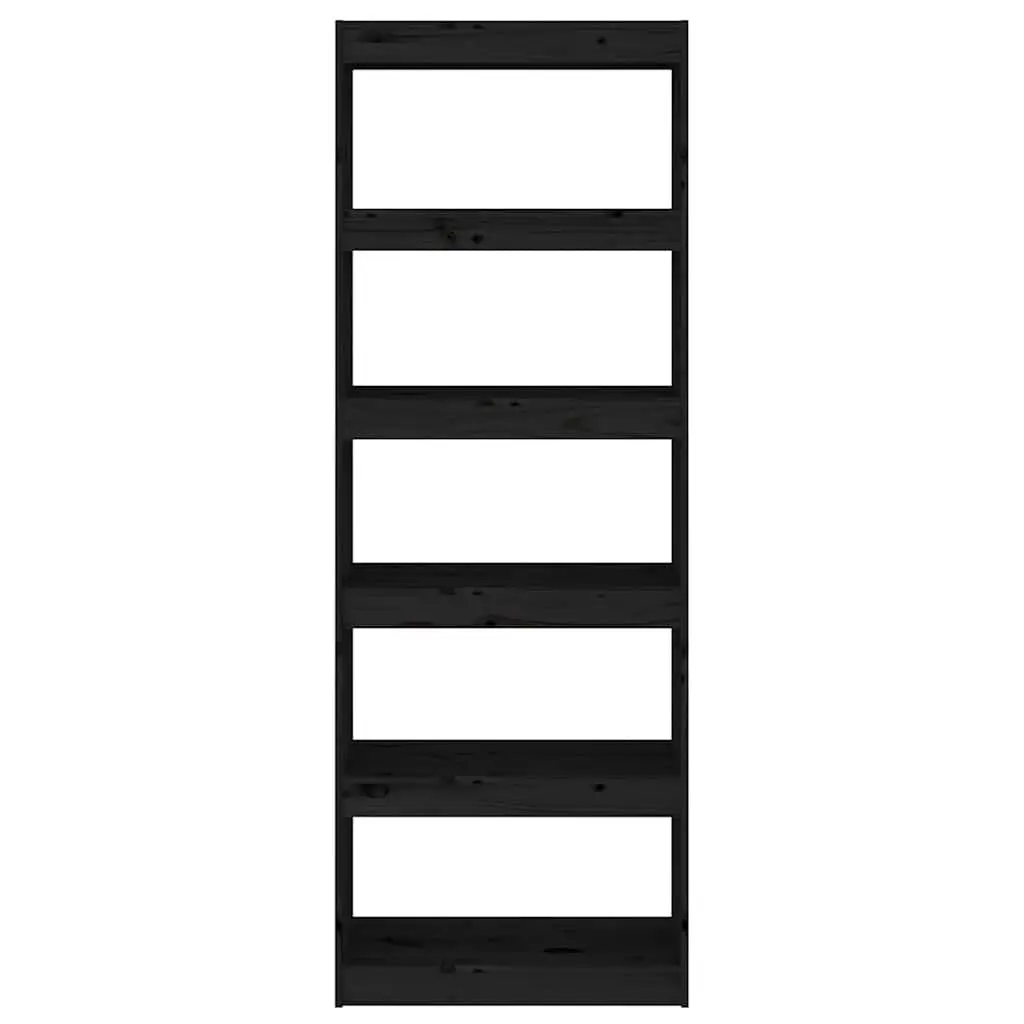 Book Cabinet Room Divider Bookcase Black 60x30x167.5 cm Solid Pine Wood Shelf
