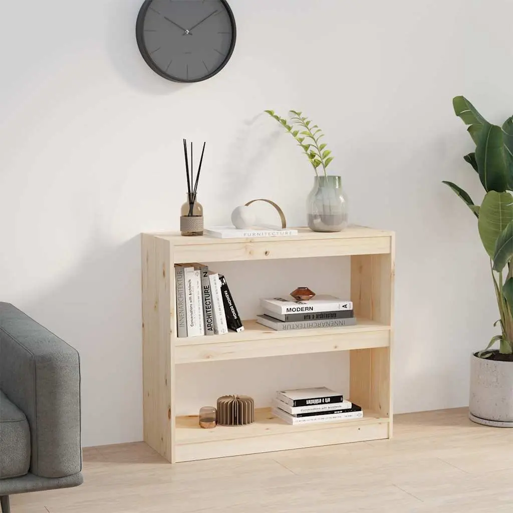 Solid Wood Pine Book Cabinet with Room Divider Function
