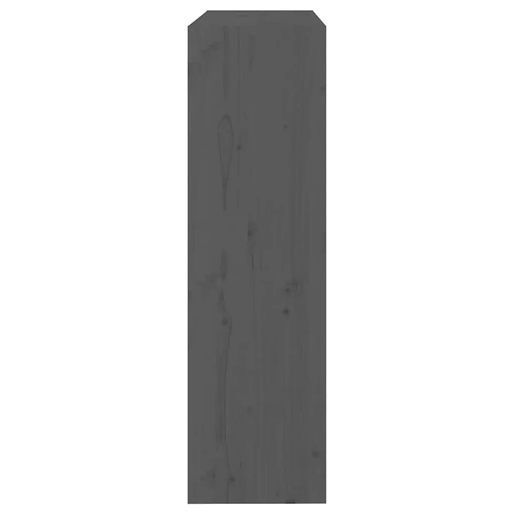 Book Cabinet Solid Pine Wood 80 x 30 x 103.5 cm Grey Room Divider Shelving Unit Storage Organizer