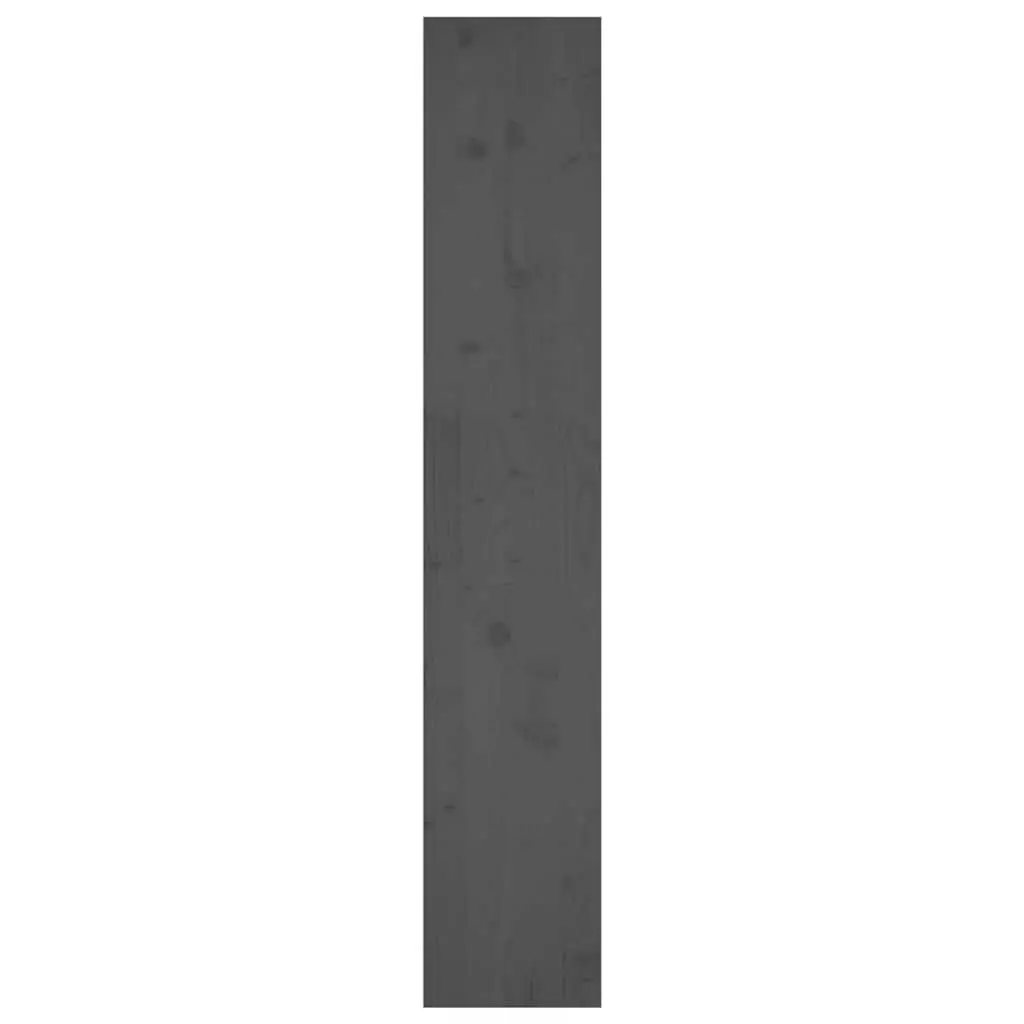 Book Cabinet Solid Pine Wood 80x30x167.4 cm Grey