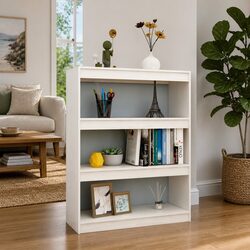 Sturdy White Book Cabinet Shelf 100x30x103 cm