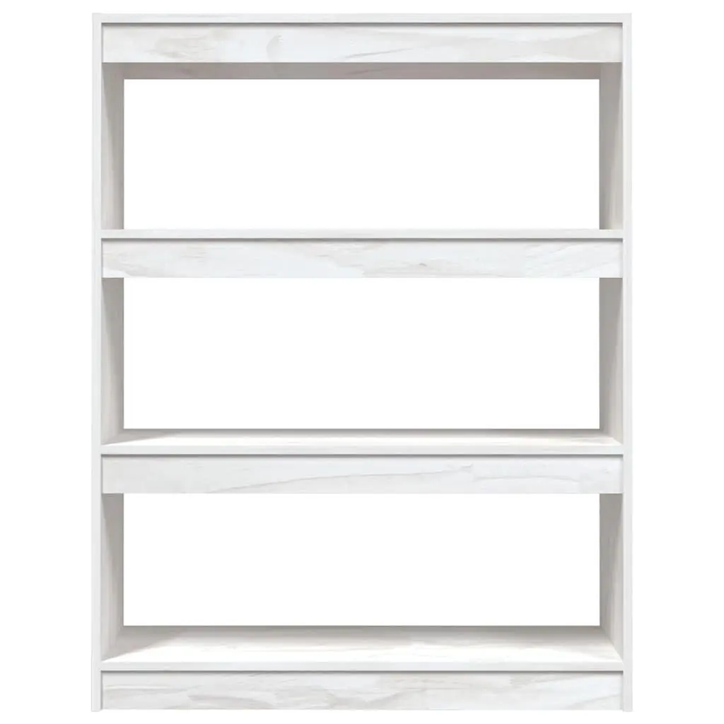 Book Cabinet Solid Pinewood 100x30x103 cm White Storage Organiser Room Divider