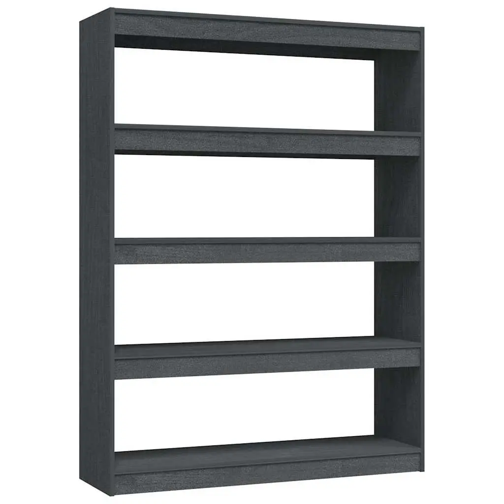Book Cabinet Solid Pinewood 100x30x1355 cm Grey