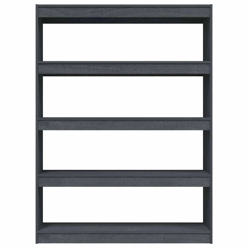 Book Cabinet Solid Pinewood 100x30x1355 cm Grey