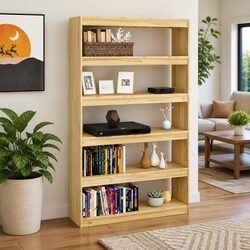 Sturdy Wooden Book Cabinet and Room Divider 100x30x167.5 cm