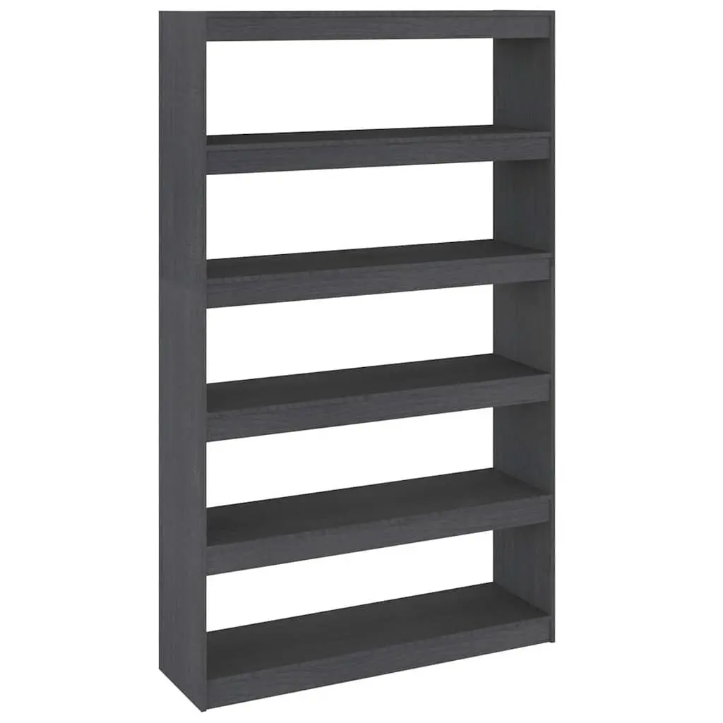 Grey Solid Pinewood Book Cabinet & Room Divider