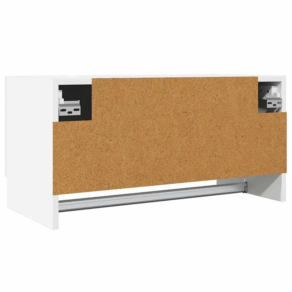 White Compact Wardrobe with Hanger Bar