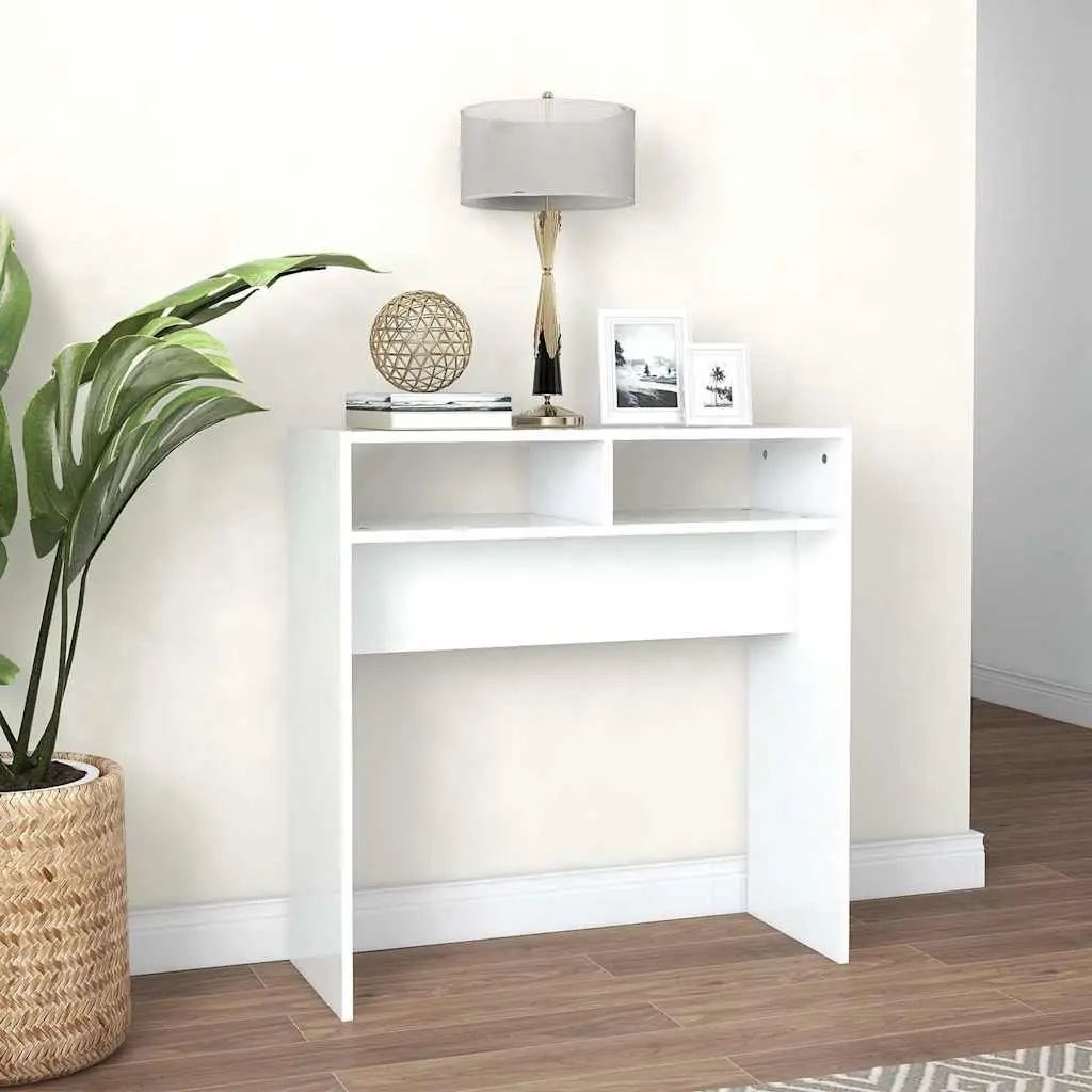 White Console Table for Hallway and Living Room