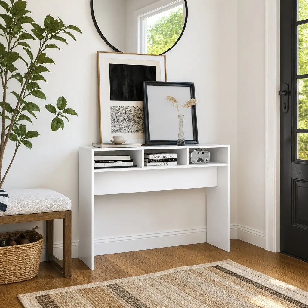 White Console Table for Hallways