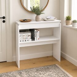 Stylish White Console Table for Hallways and Entryways