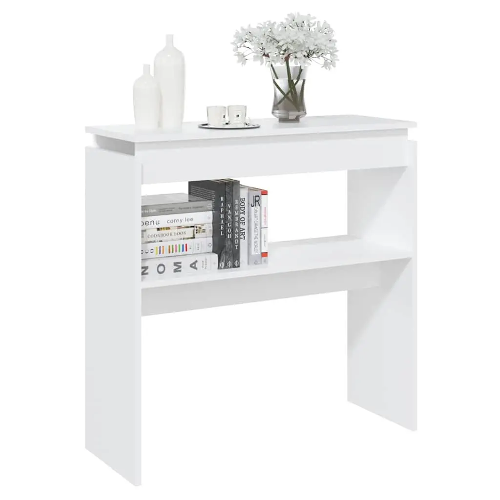 White Console Table for Hallways and Entryways
