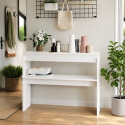 Stylish White Console Table for Hallways and Entryways