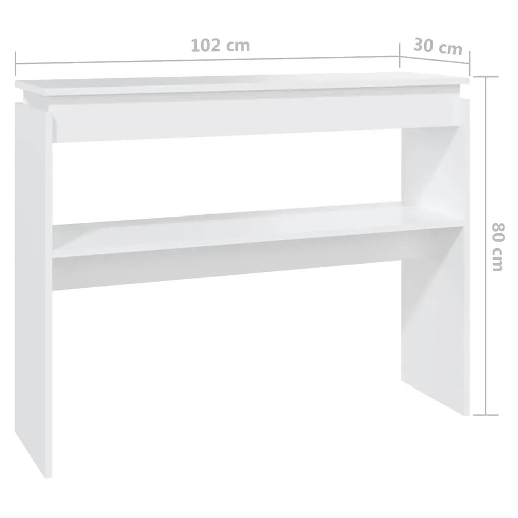White Console Table for Hallways and Entryways