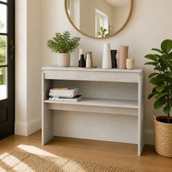 Durable Grey Console Table for Hallway and Living Room