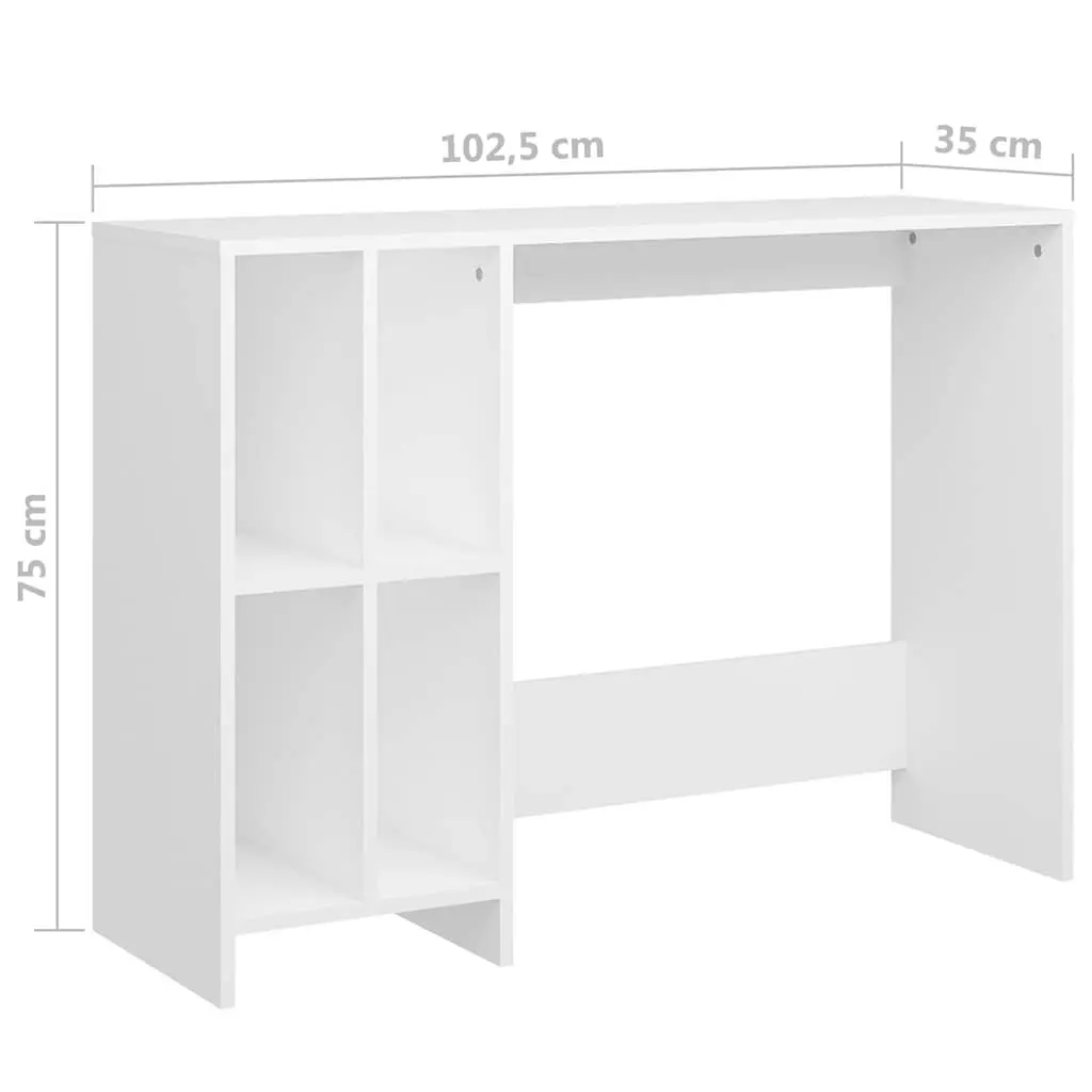 White Notebook Desk for Office and Study