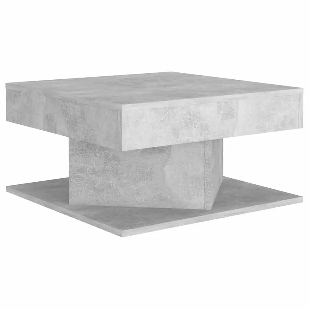 Grey Concrete Coffee Table with Storage 57x57x30 cm