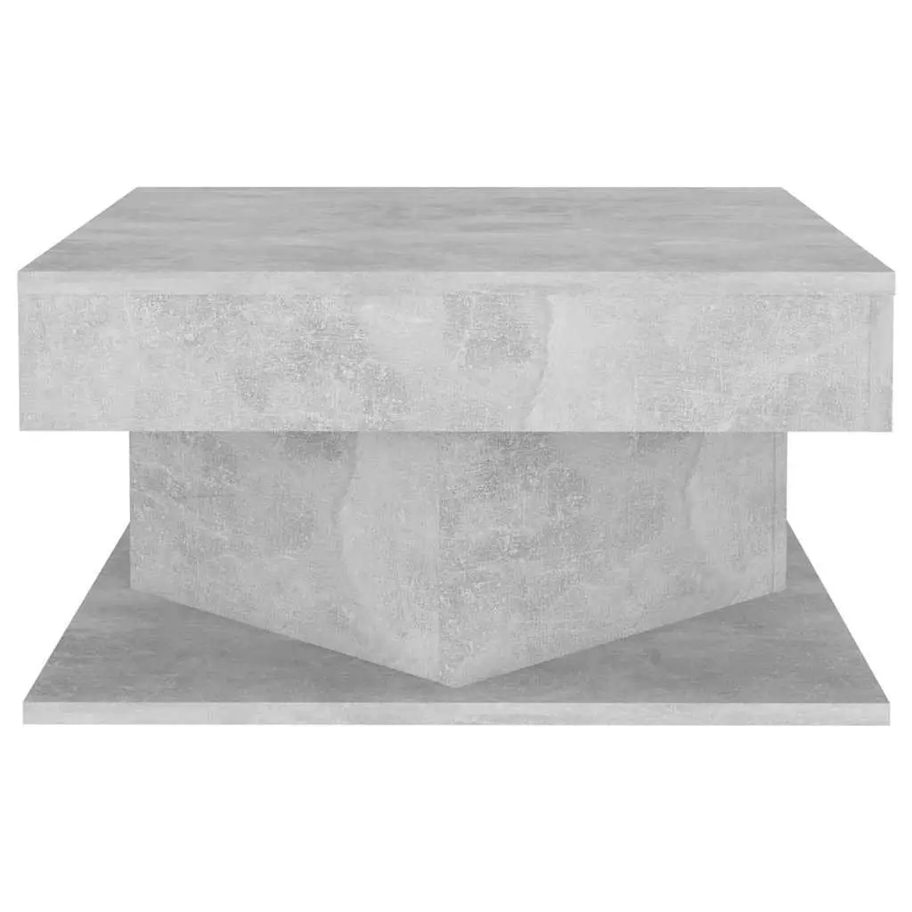 Grey Concrete Coffee Table with Storage 57x57x30 cm