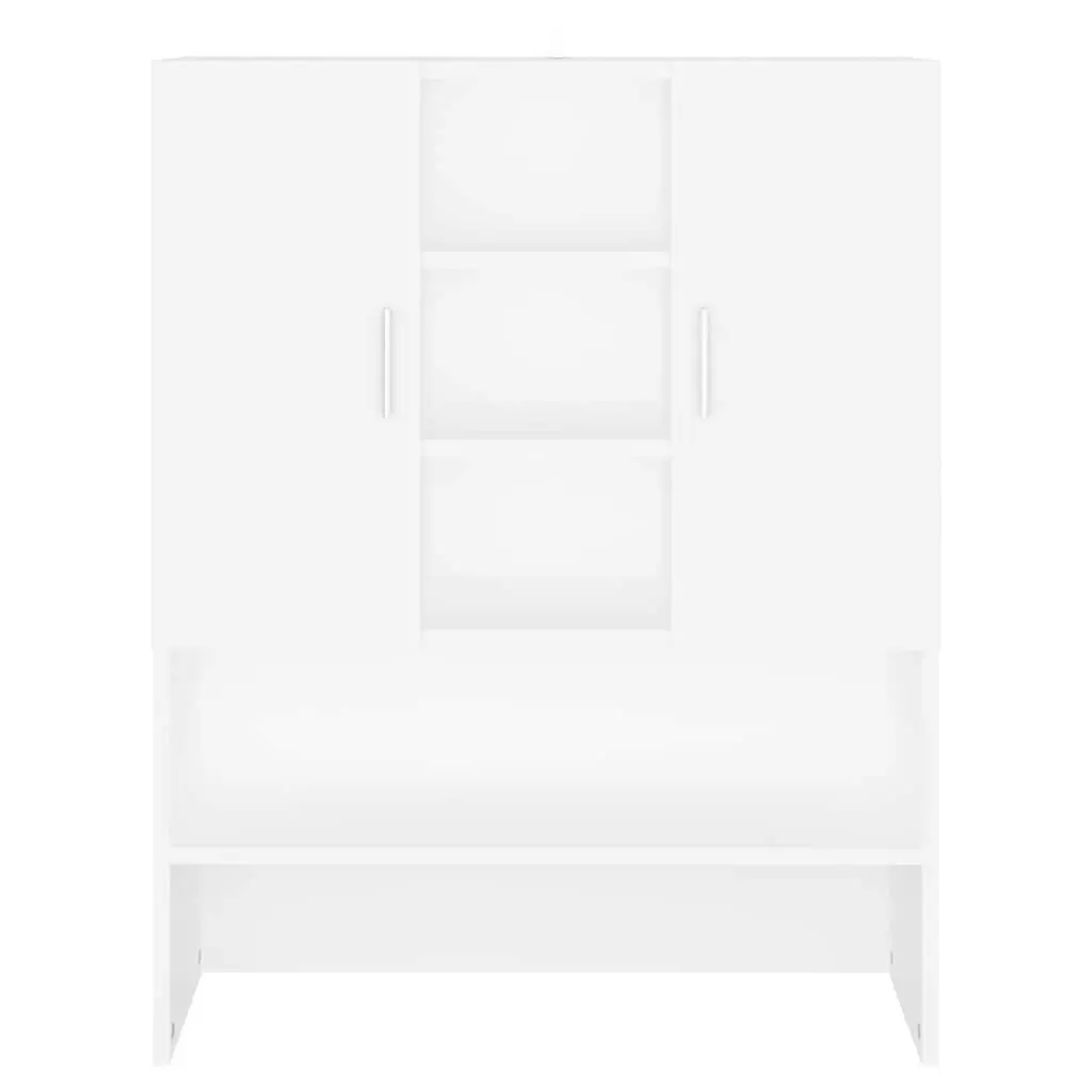 White Bathroom Storage Cabinet with 2 Doors