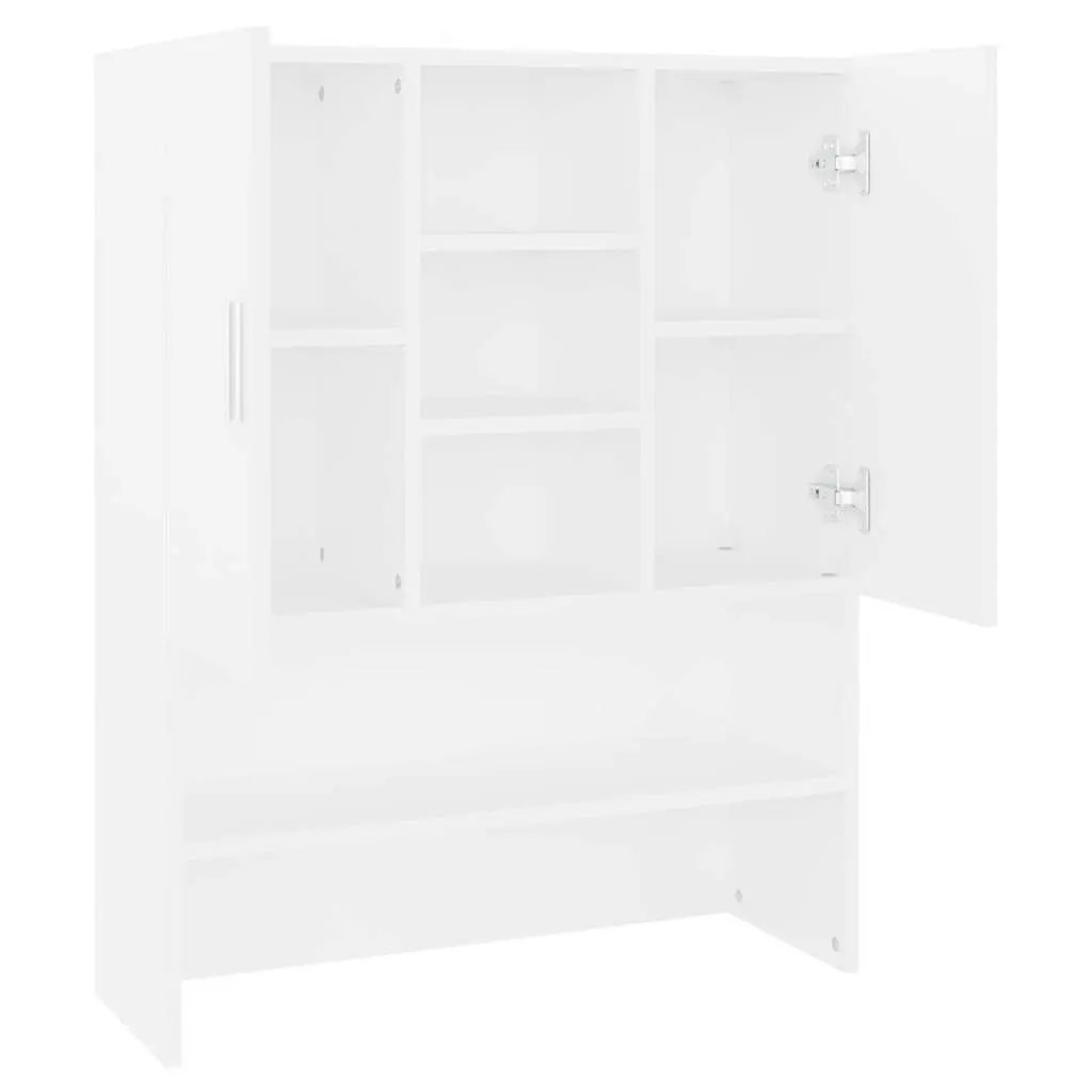White Bathroom Storage Cabinet with 2 Doors