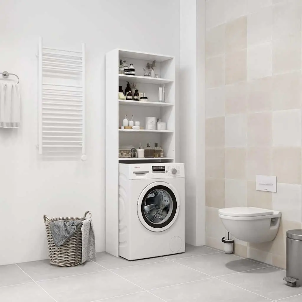 White Washing Machine Cabinet for Storage