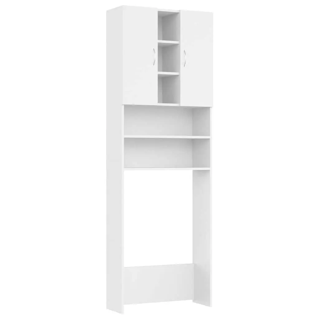 White Washing Machine Cabinet with 9 Compartments