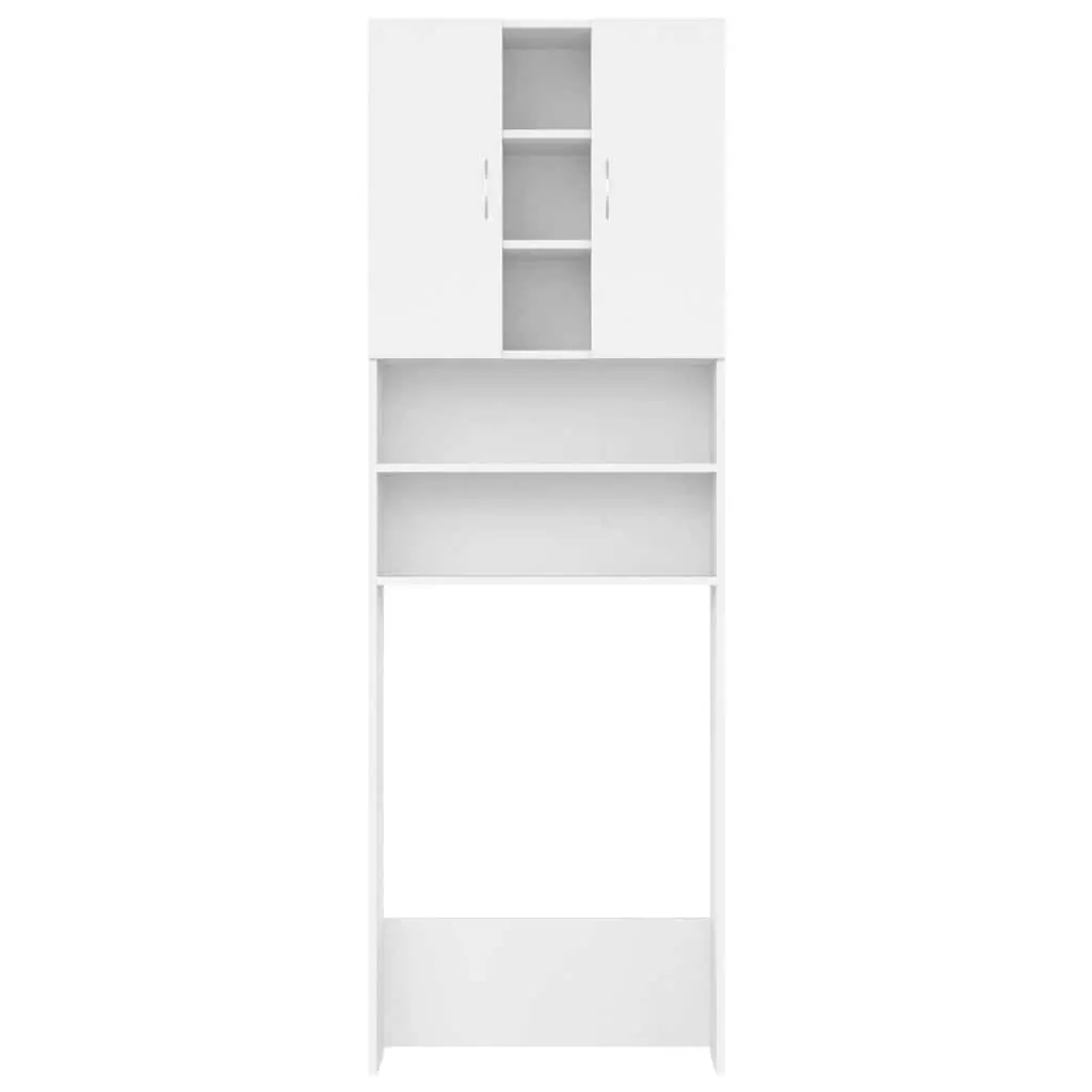 White Washing Machine Cabinet with 9 Compartments