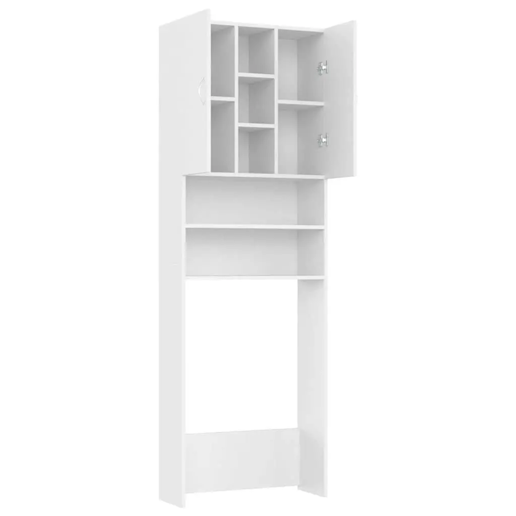 White Washing Machine Cabinet with 9 Compartments