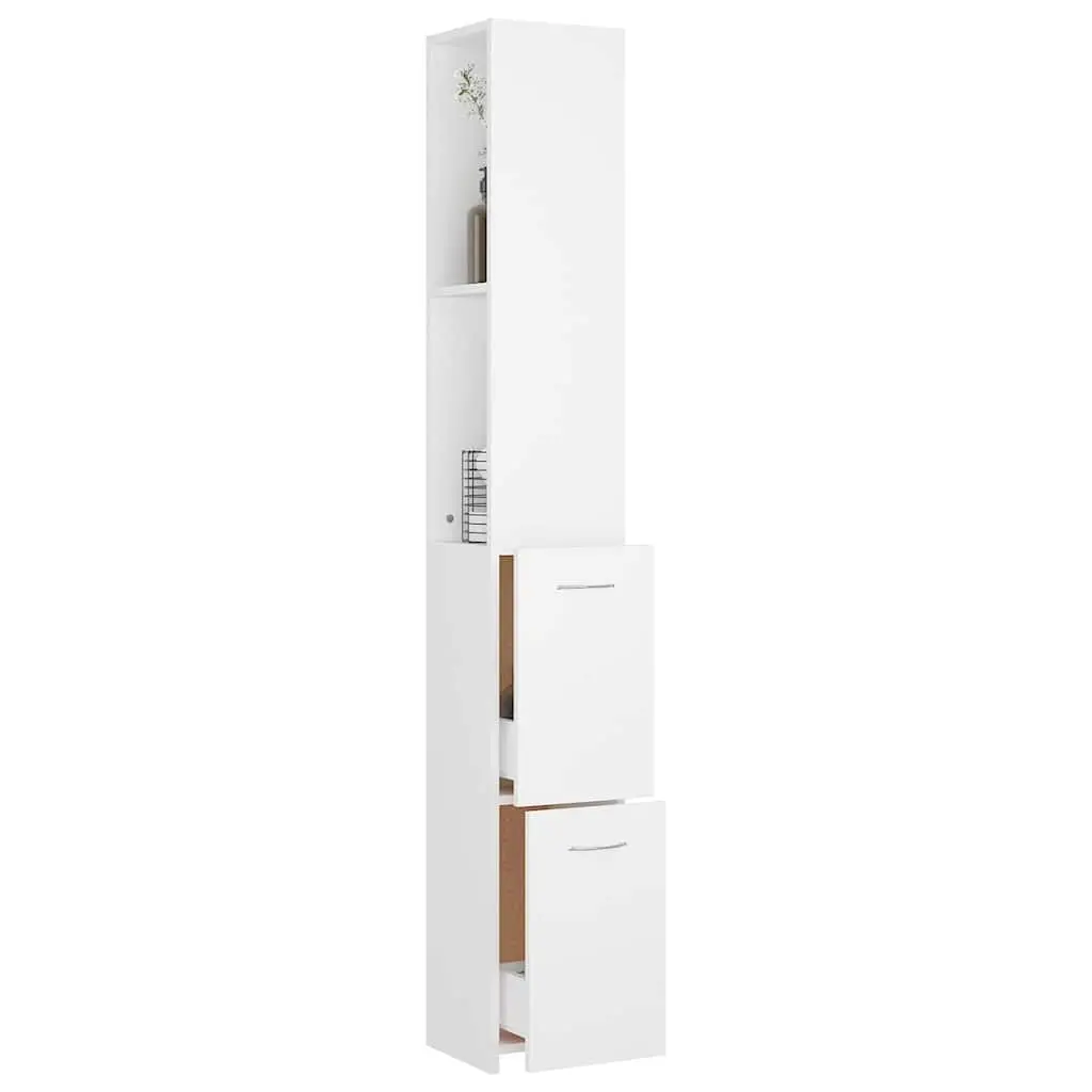 White Bathroom Cabinet for Storage