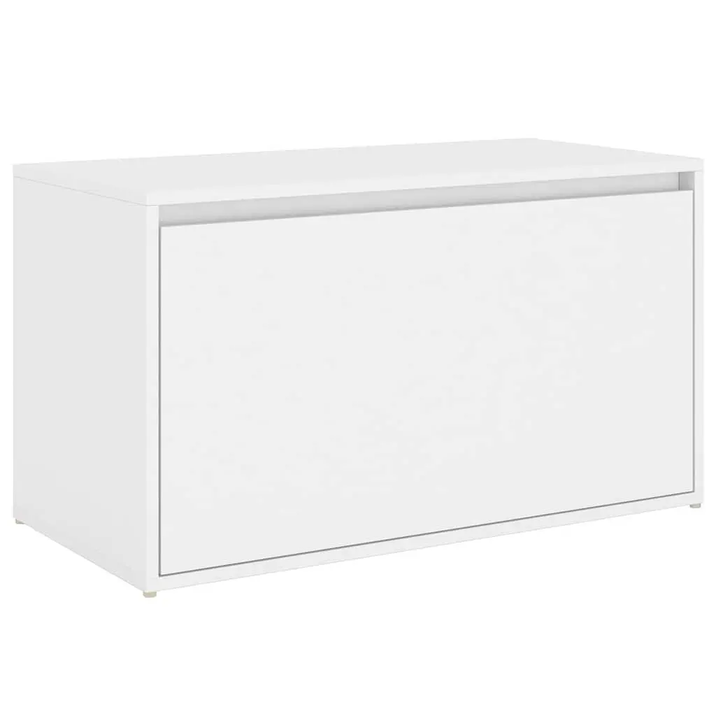 White Hall Storage Bench with Sliding Drawer
