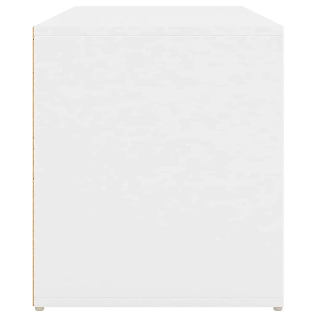 White Hall Storage Bench with Sliding Drawer