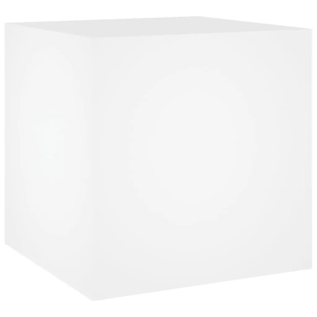 White Planter Box 40x40x40 cm Flower Plant Pot Indoor Outdoor Garden Decor