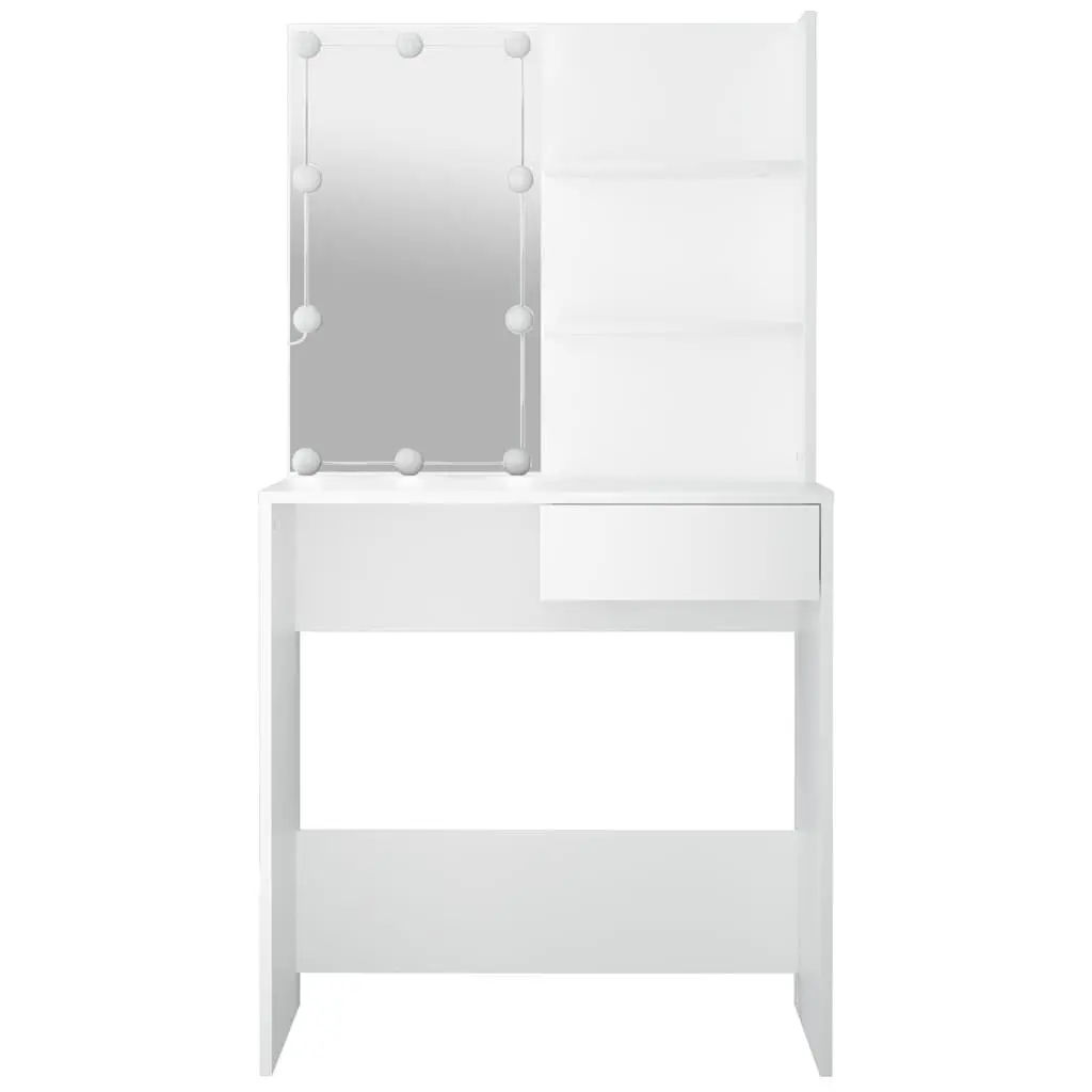 Dressing Table with LED Mirror for Storage