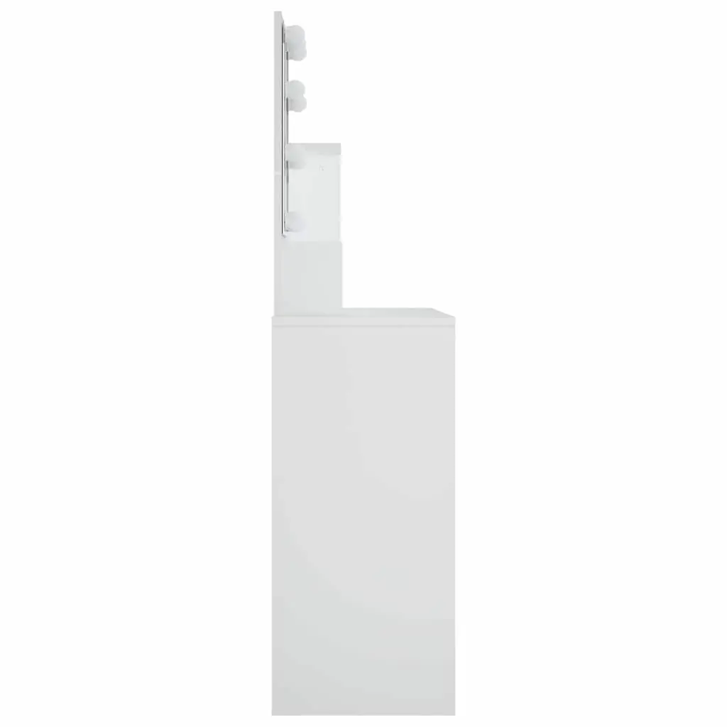 White Dressing Table with LED Mirror Lighting