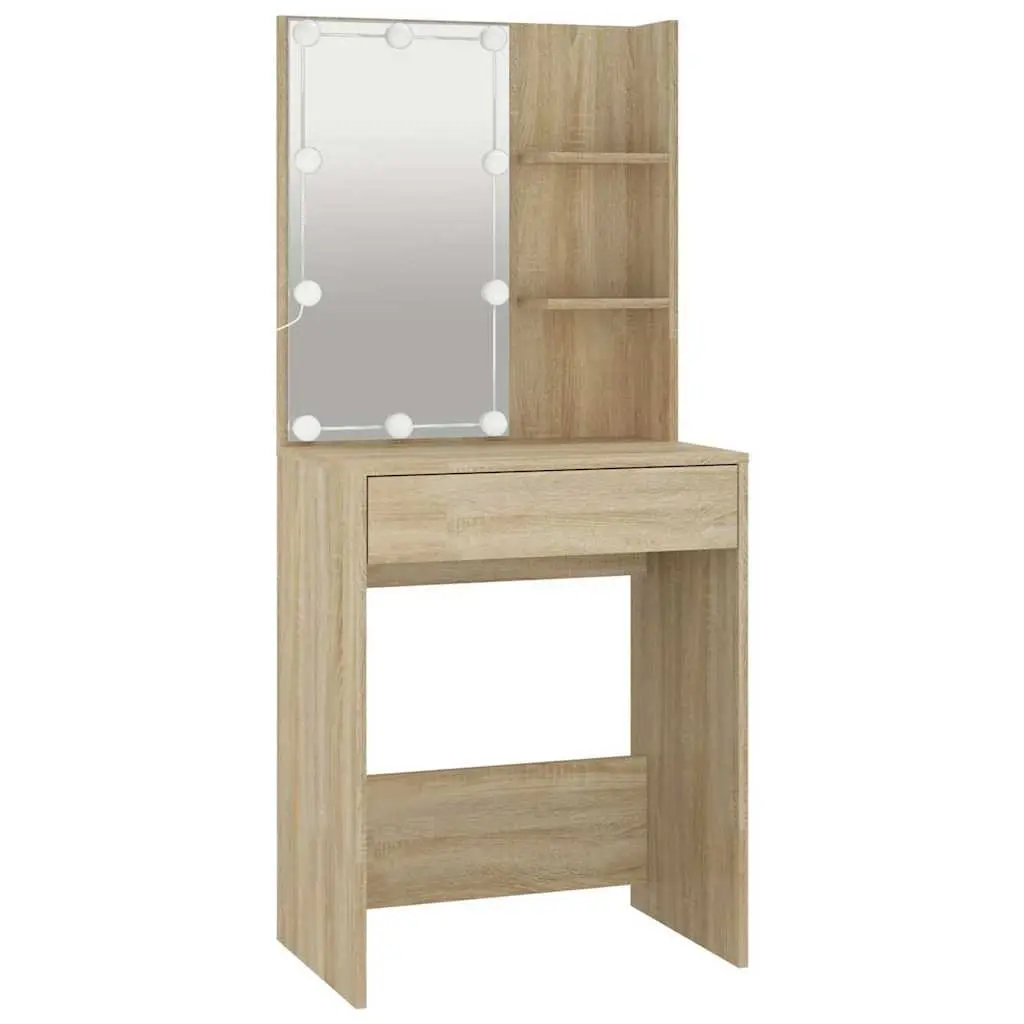 Dressing Table Engineered Wood 60W x 40D x 140H cm Brown Sonoma Oak