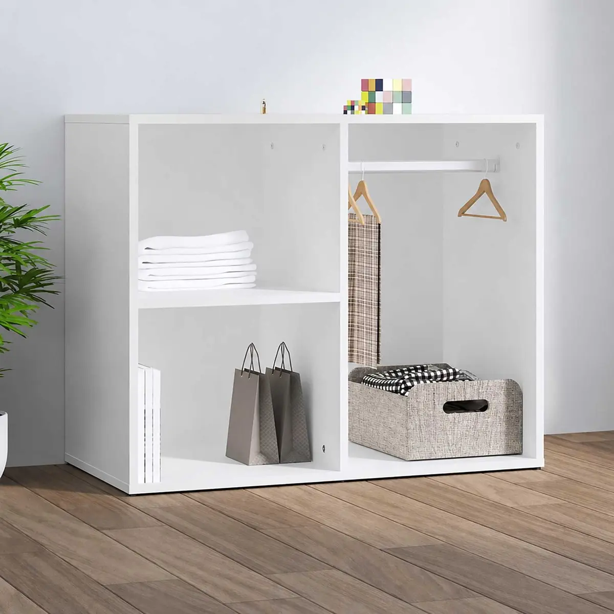 Engineered Wood White Dressing Cabinet for Makeup Storage