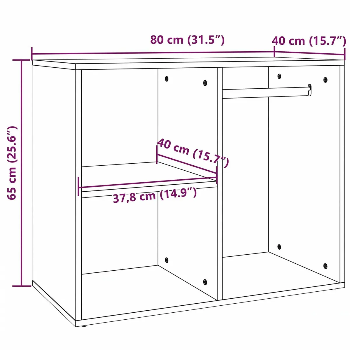 Engineered Wood White Dressing Cabinet for Makeup Storage