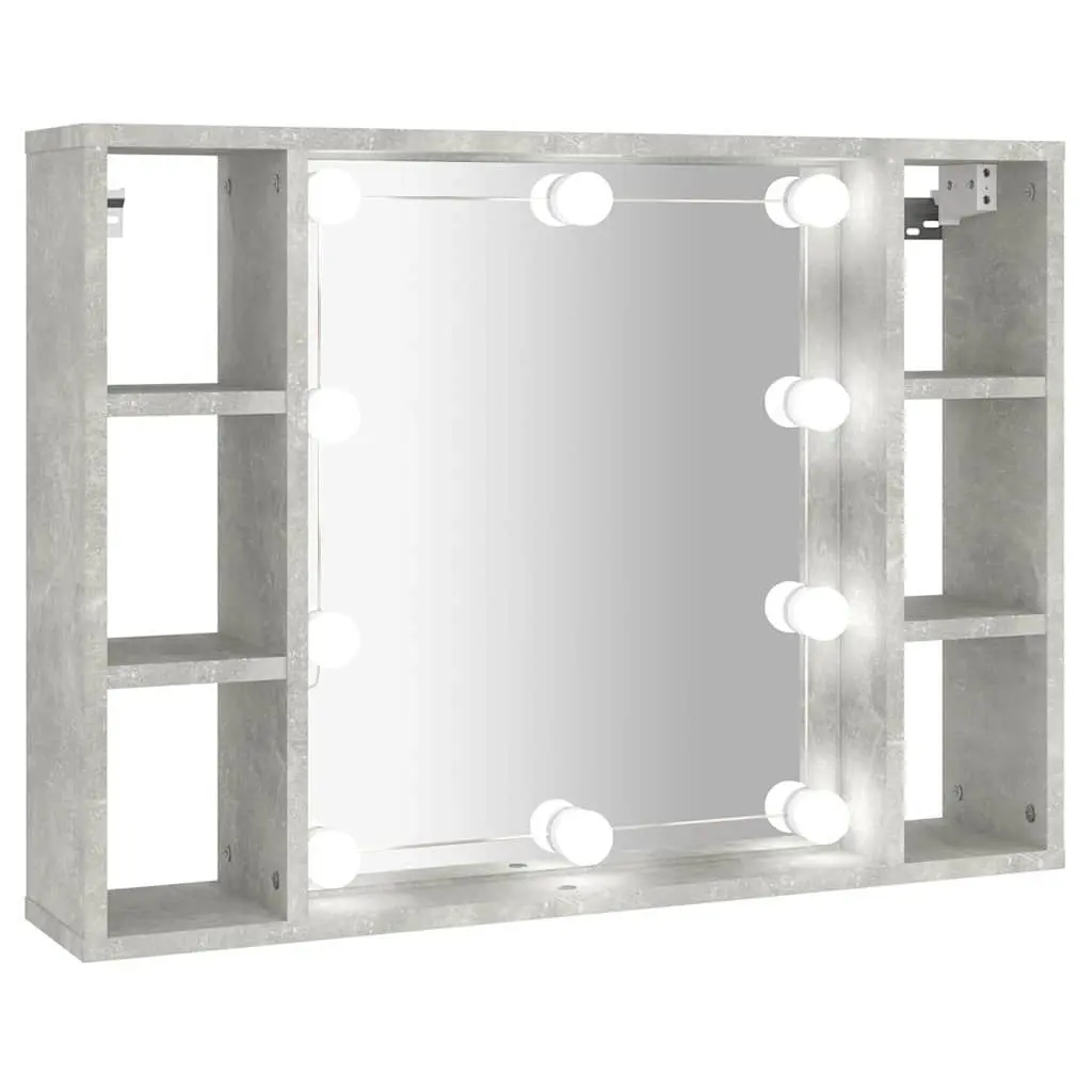 Mirror Cabinet Engineered Wood 76x15x55cm Grey