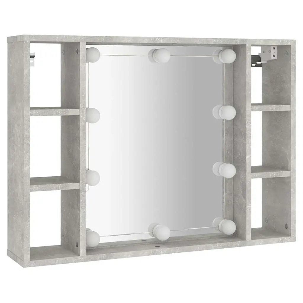 Mirror Cabinet Engineered Wood 76x15x55cm Grey