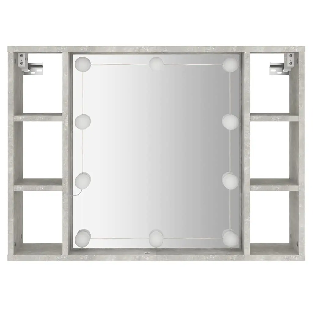 Mirror Cabinet Engineered Wood 76x15x55cm Grey